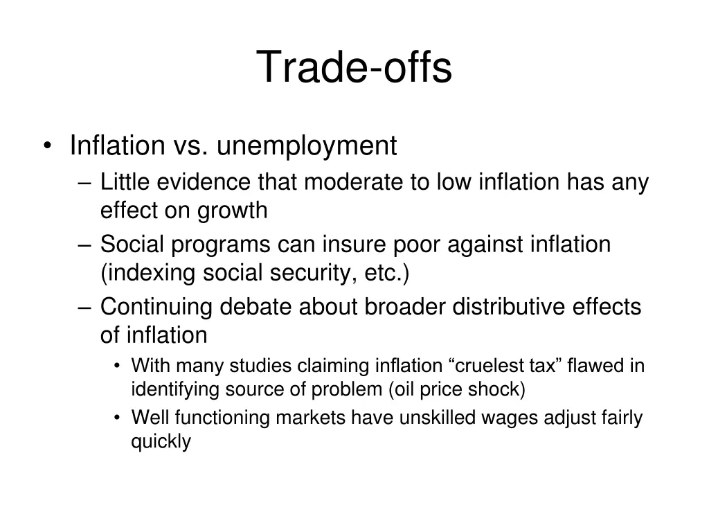 trade offs