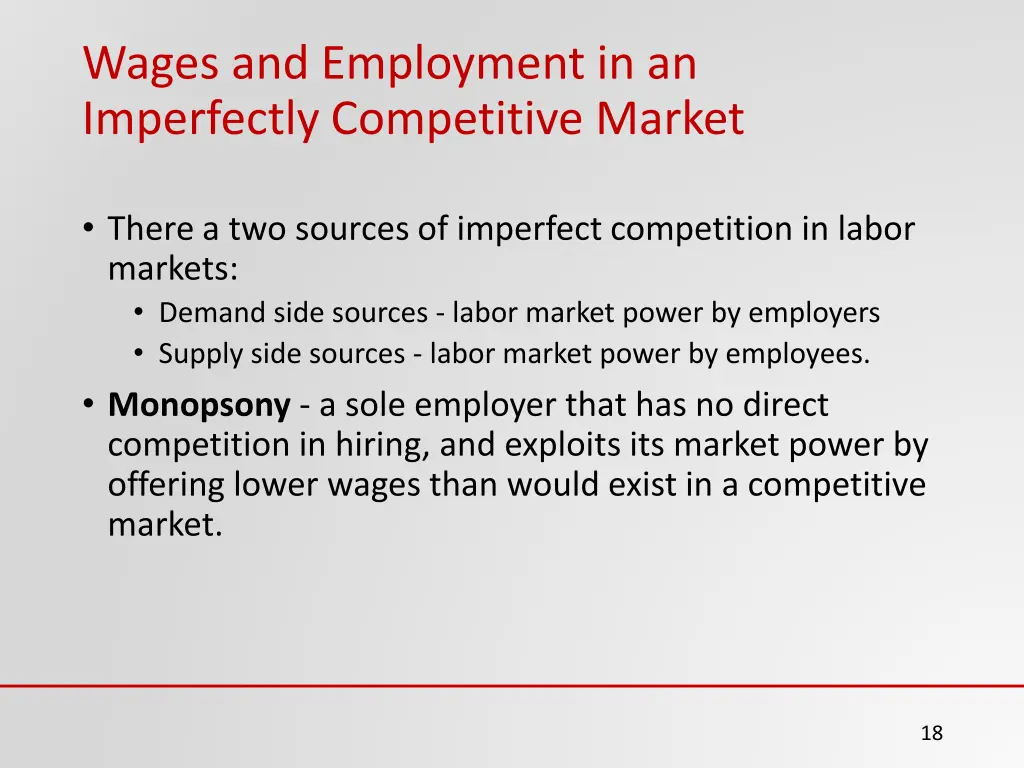 wages and employment in an imperfectly