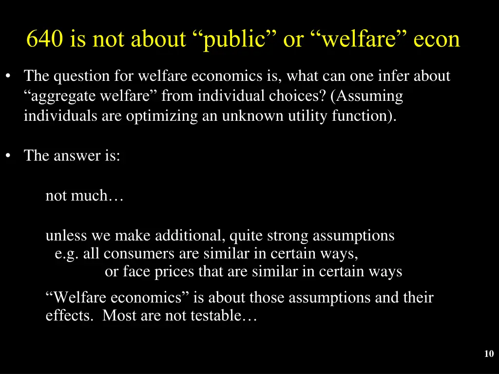 640 is not about public or welfare econ