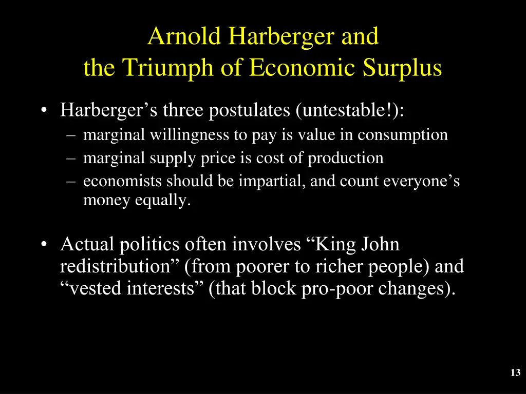 arnold harberger and the triumph of economic