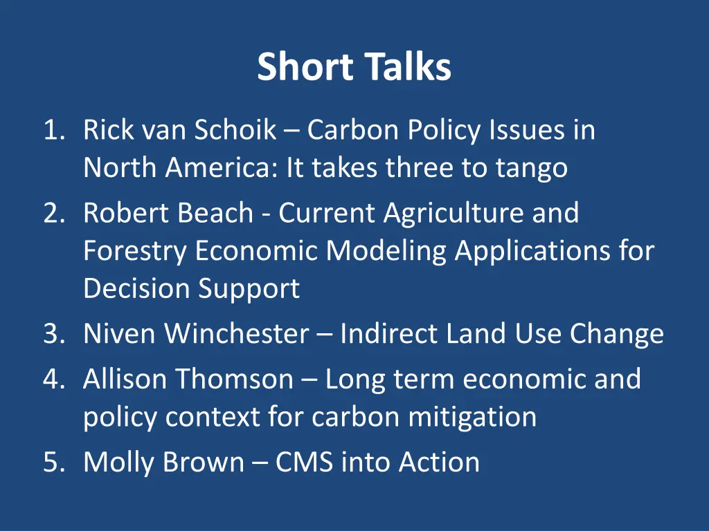 short talks