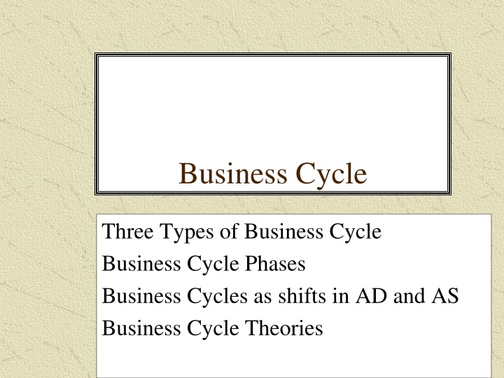 business cycle