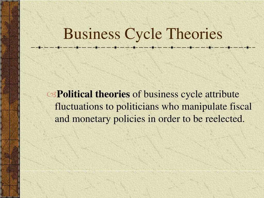 business cycle theories 1