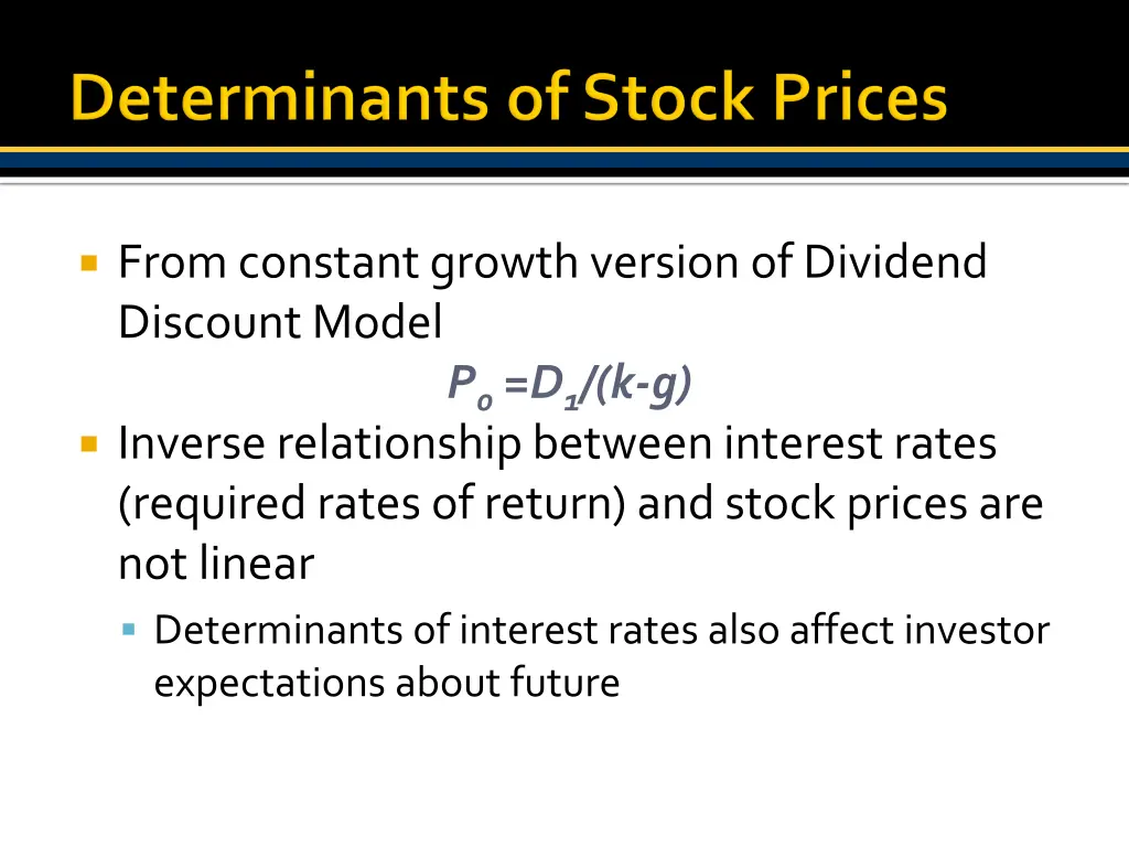 from constant growth version of dividend discount
