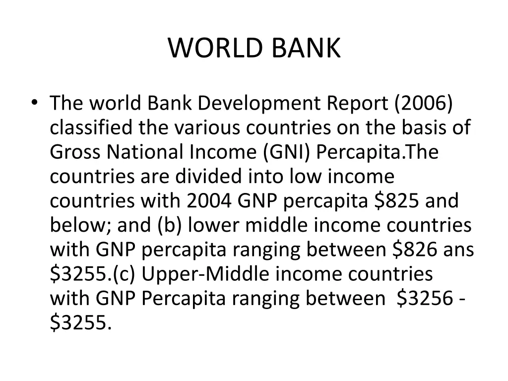 world bank
