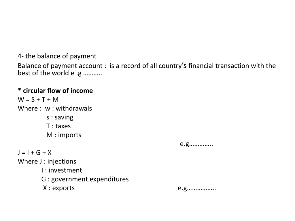 4 the balance of payment balance of payment