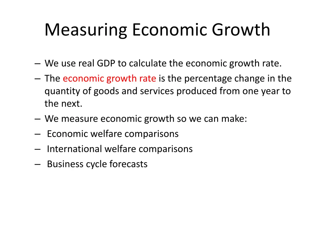 measuring economic growth