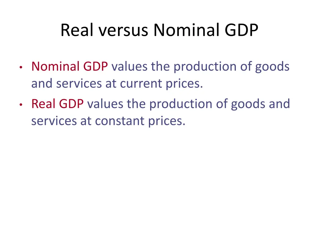 real versus nominal gdp