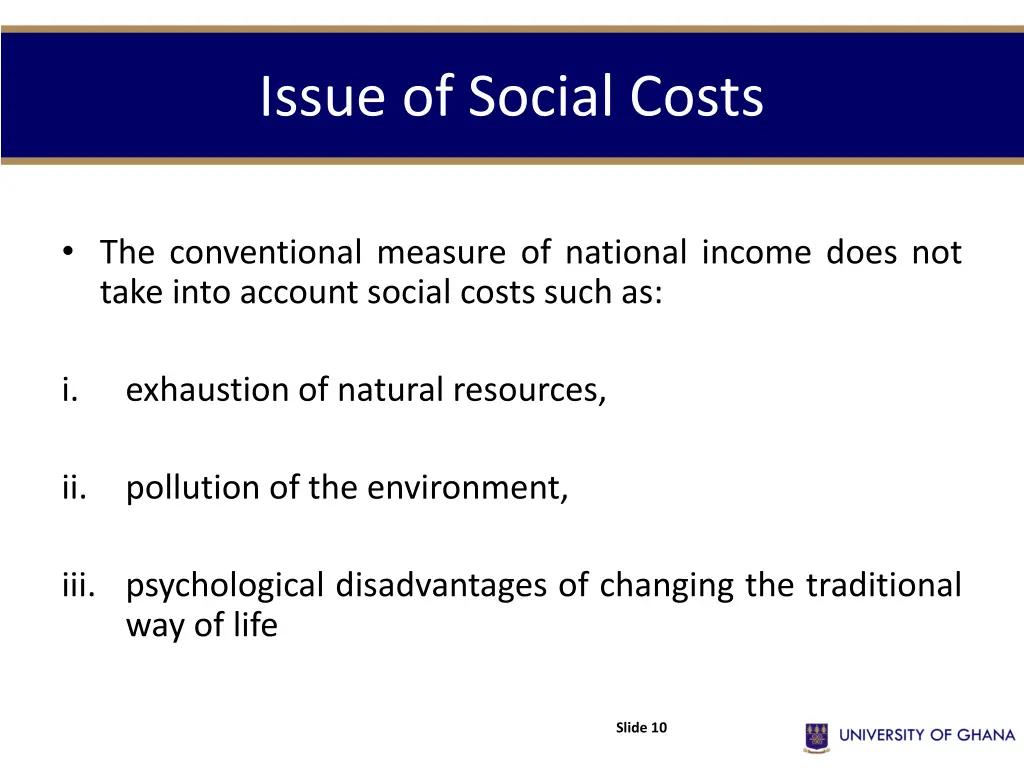 issue of social costs