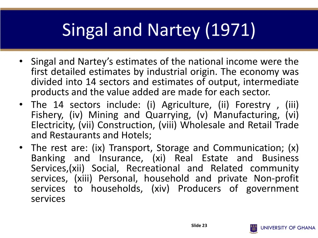 singal and nartey 1971