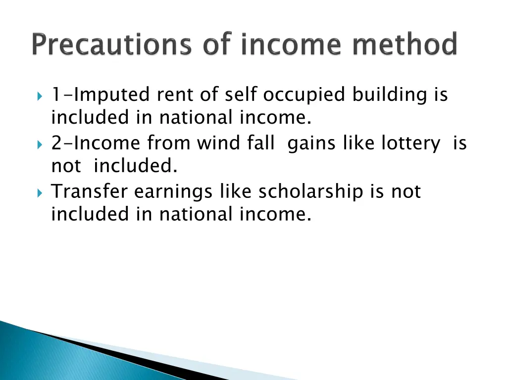 1 imputed rent of self occupied building