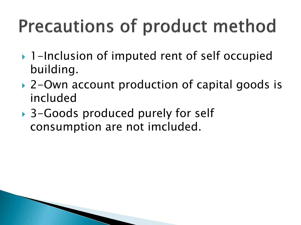 1 inclusion of imputed rent of self occupied