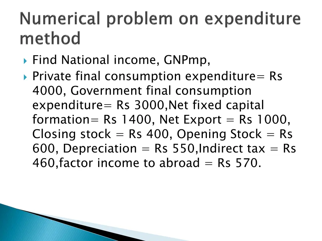 find national income gnpmp private final