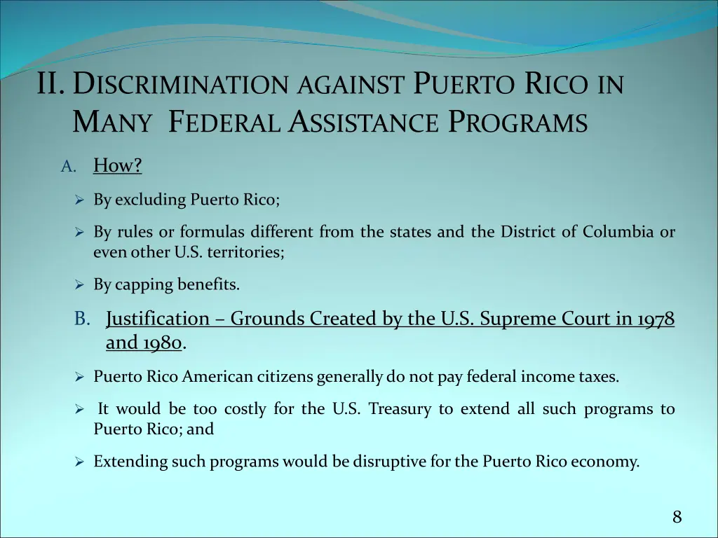 ii d iscrimination against p uerto