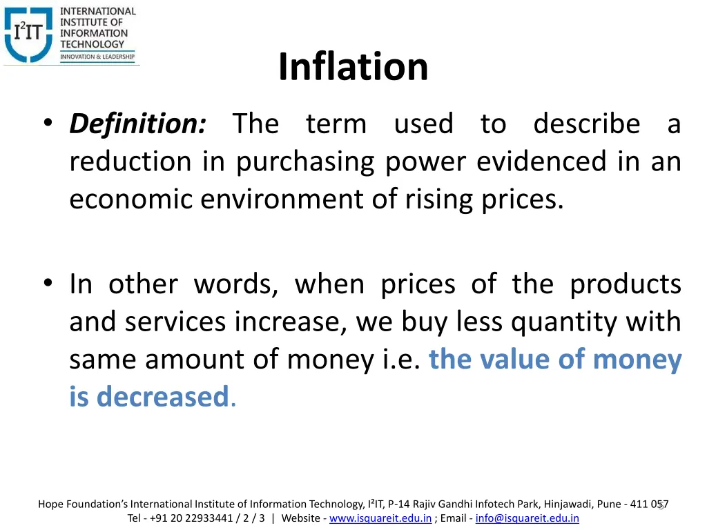 inflation