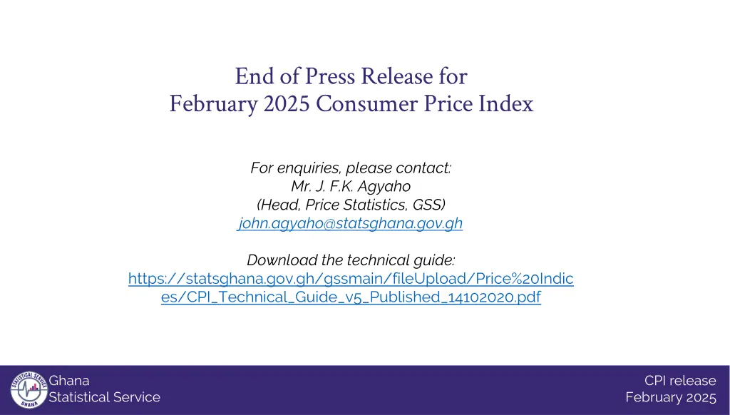 end of press release for february 2025 consumer