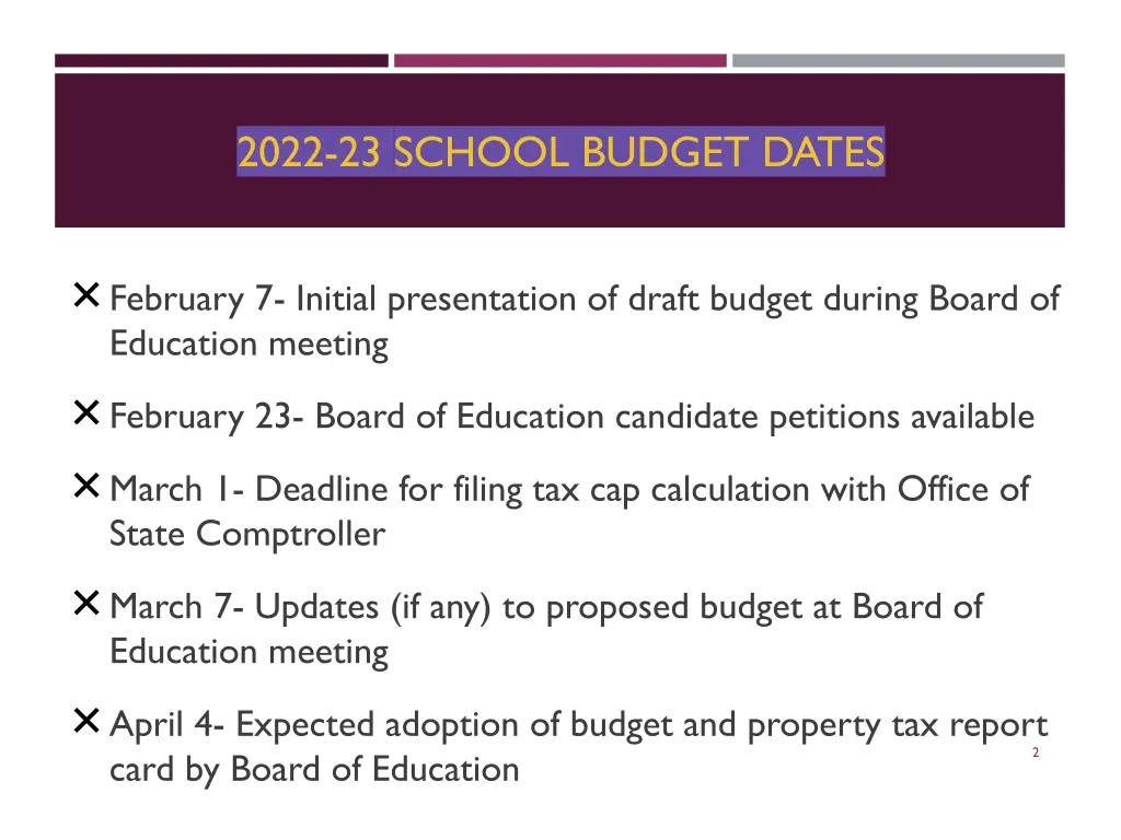 2022 23 school budget dates