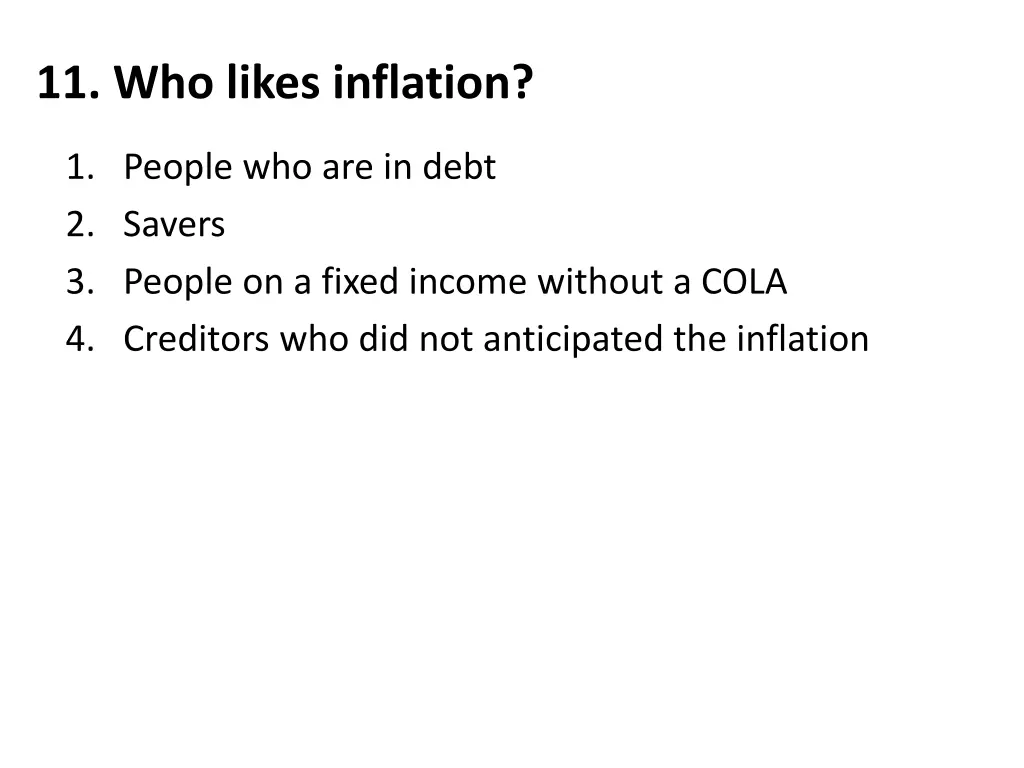 11 who likes inflation