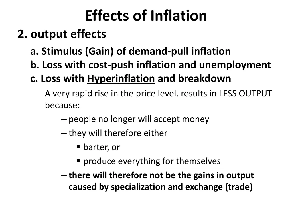 effects of inflation 1