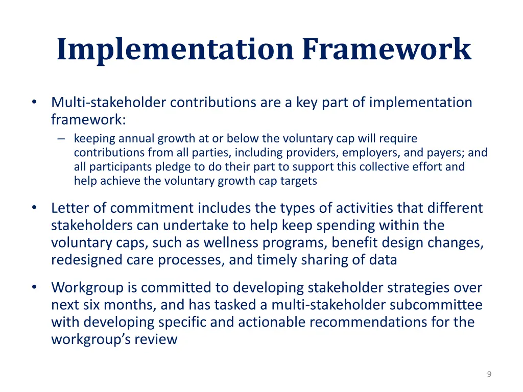 implementation framework