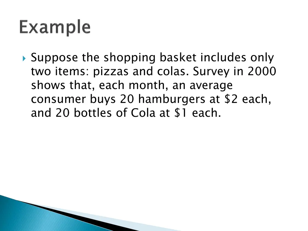 suppose the shopping basket includes only