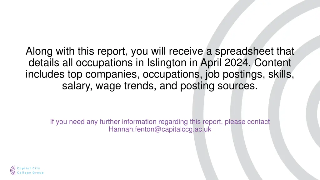 along with this report you will receive