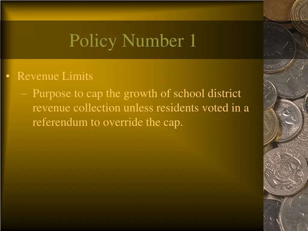 policy number 1