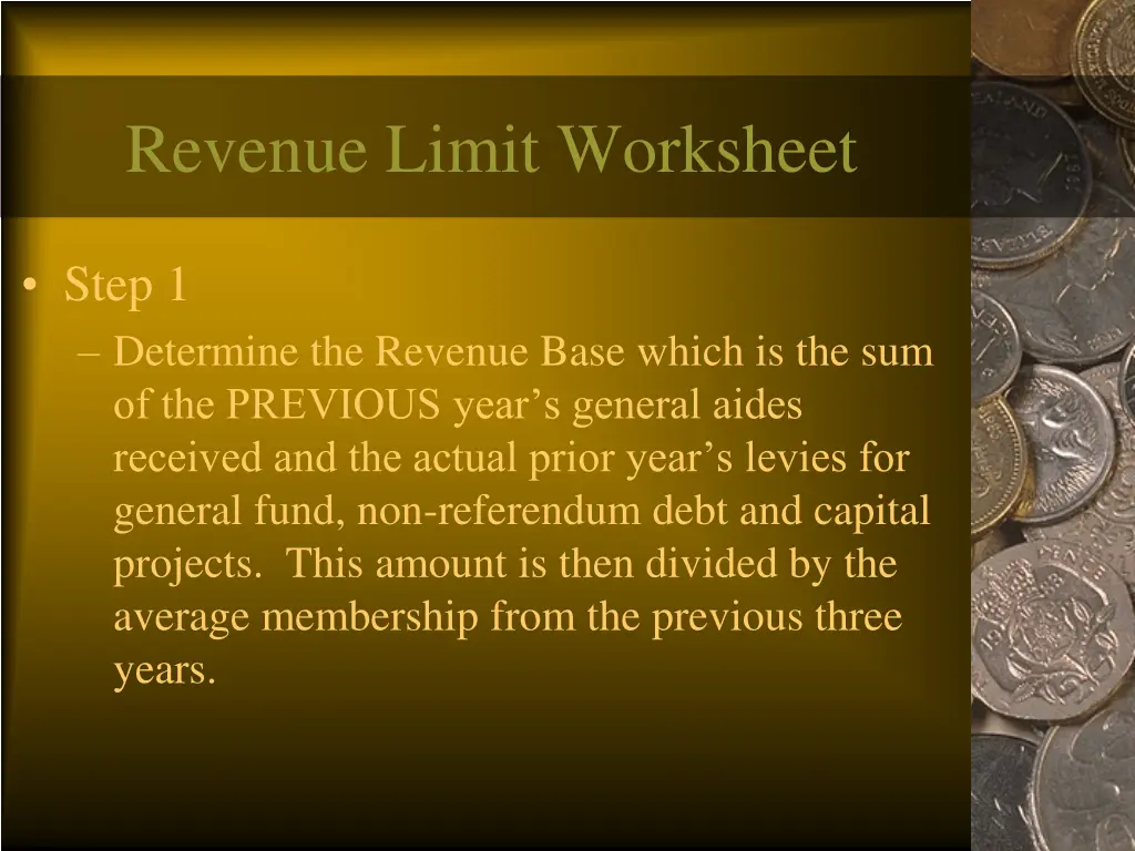 revenue limit worksheet 2