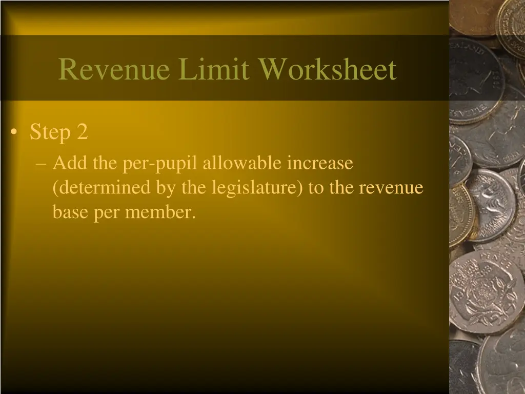 revenue limit worksheet 3