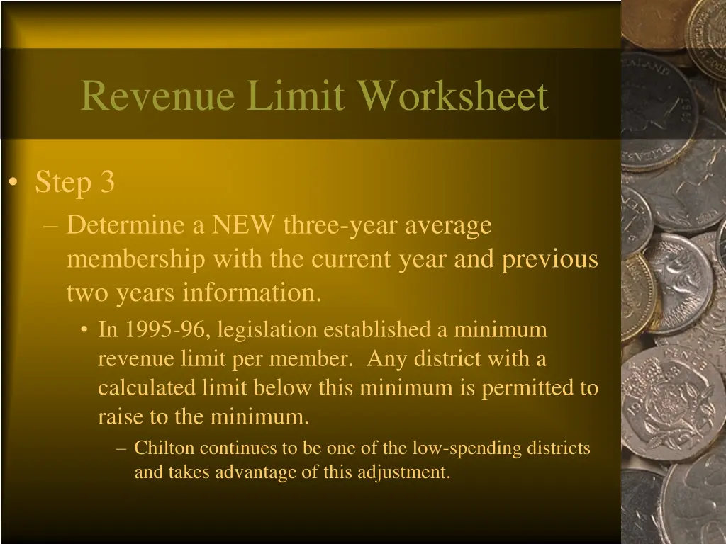 revenue limit worksheet 4