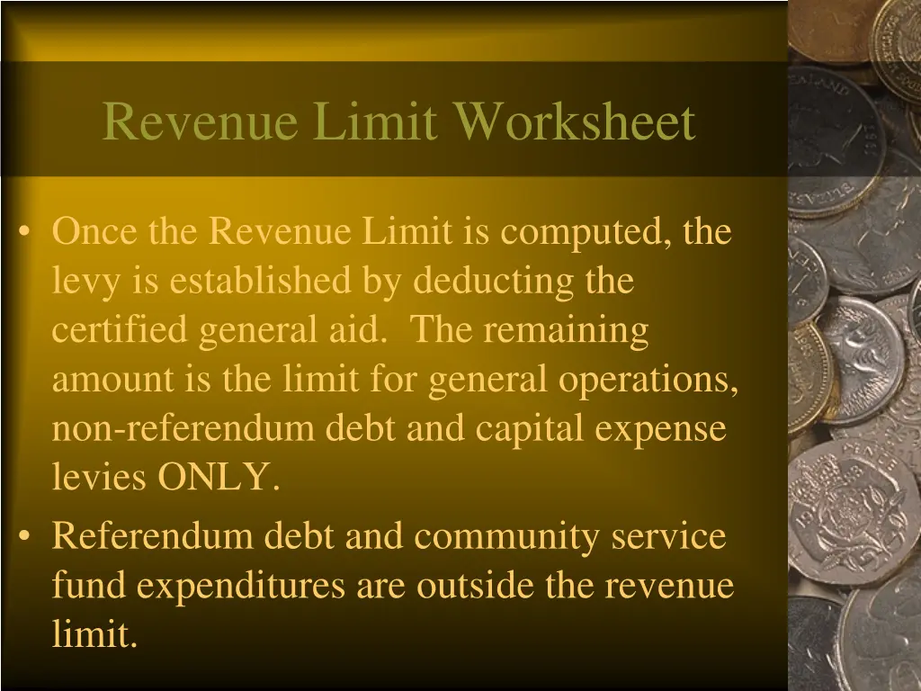 revenue limit worksheet 6