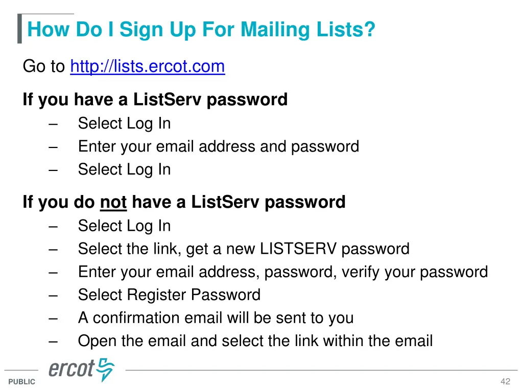 how do i sign up for mailing lists