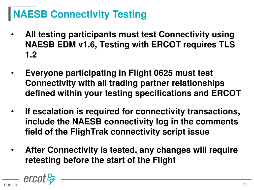naesb connectivity testing