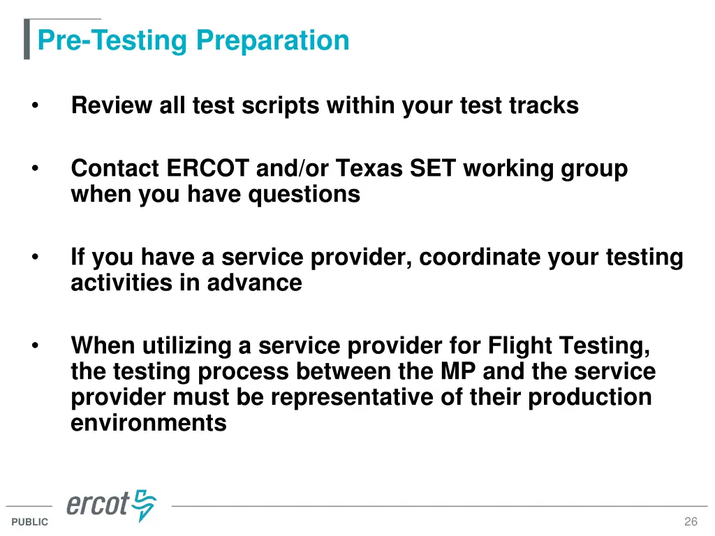 pre testing preparation 1