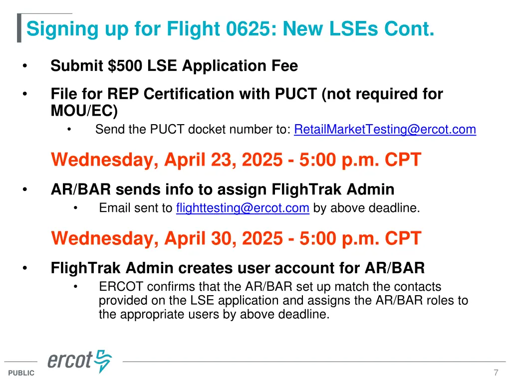 signing up for flight 0625 new lses cont 1