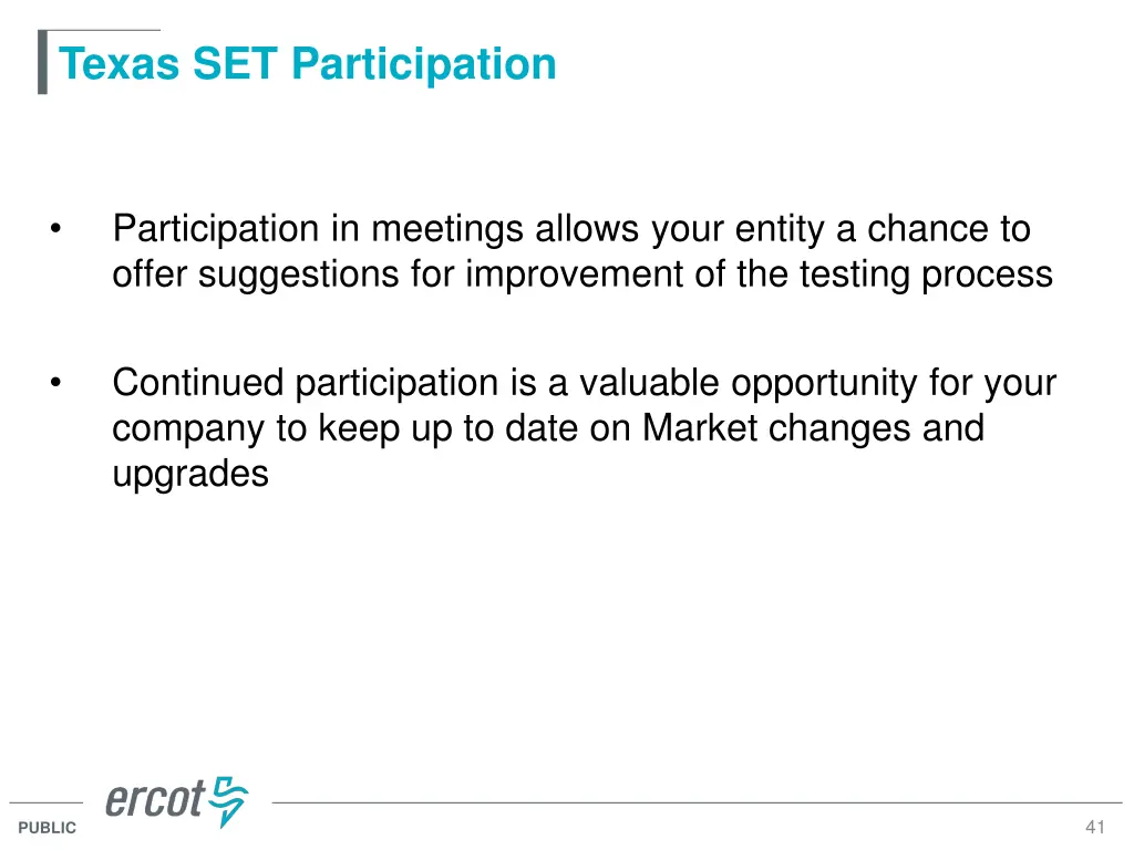 texas set participation
