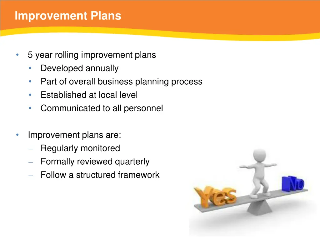 improvement plans