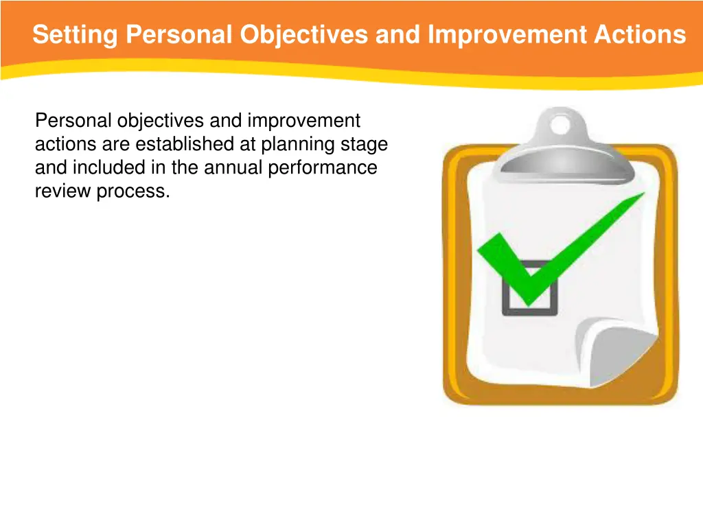 setting personal objectives and improvement