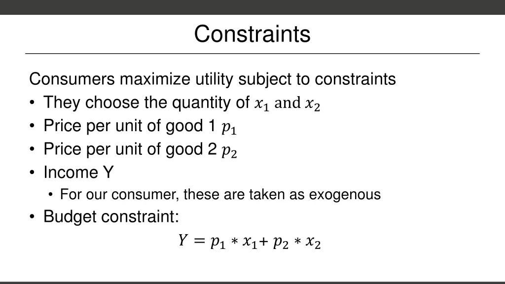 constraints