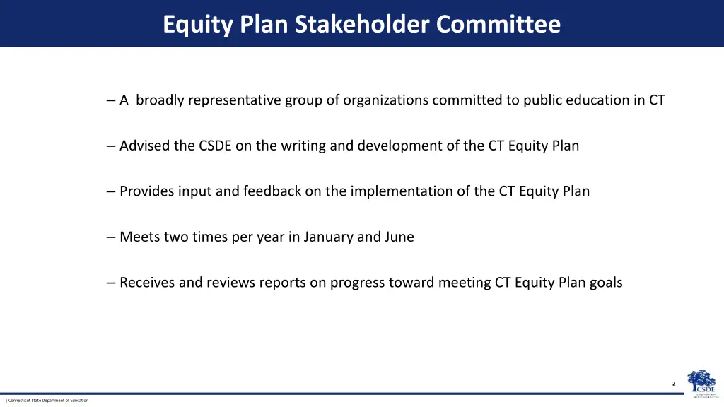equity plan stakeholder committee
