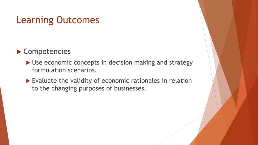 learning outcomes 1