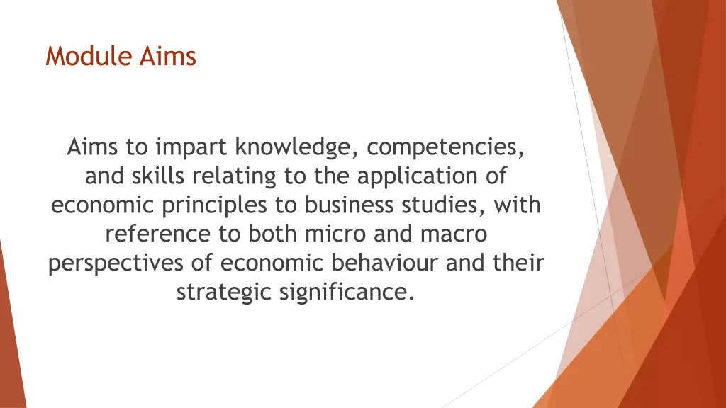 module aims