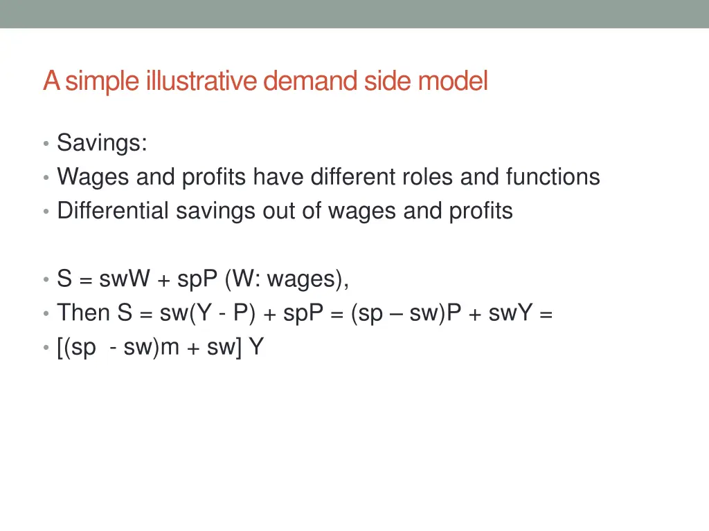 a simple illustrative demand side model 1