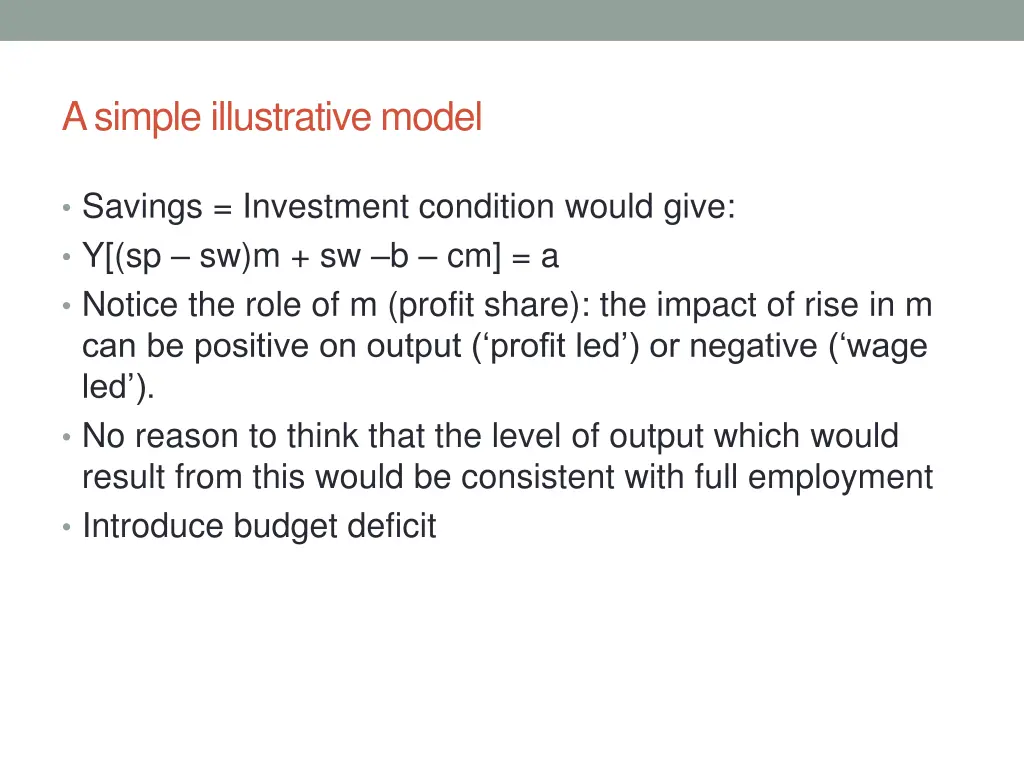 a simple illustrative model