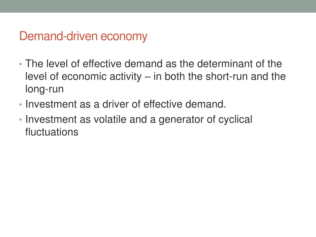 demand driven economy