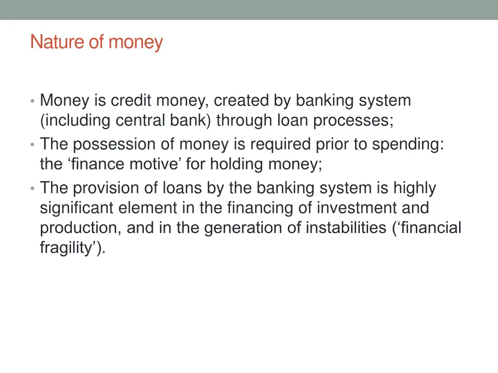 nature of money