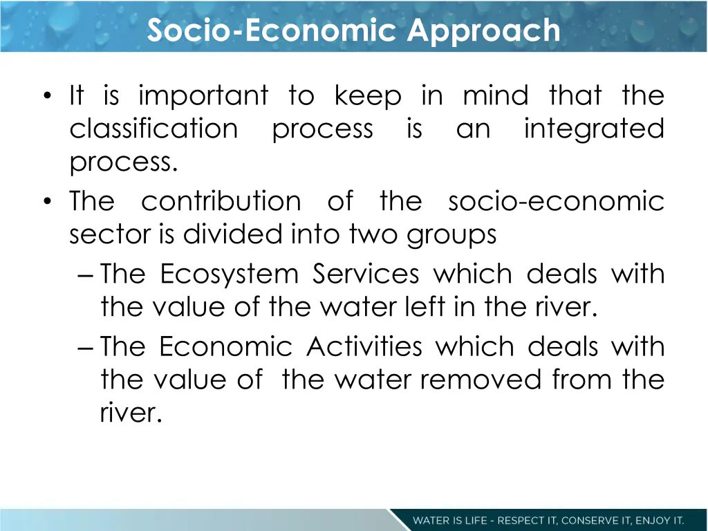 socio economic approach