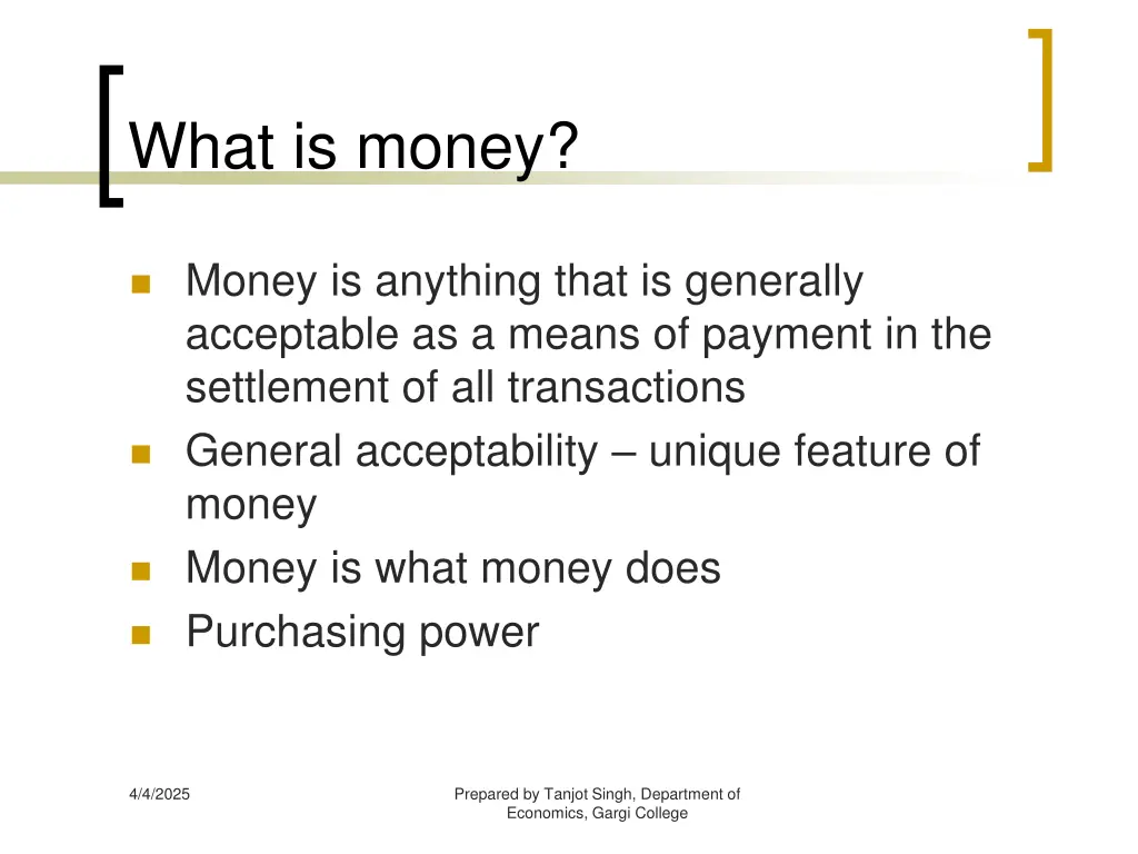 what is money