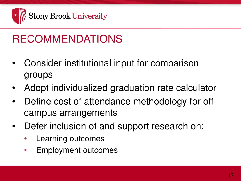 recommendations