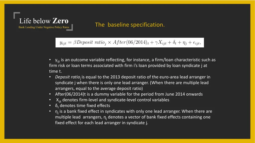 the baseline specification